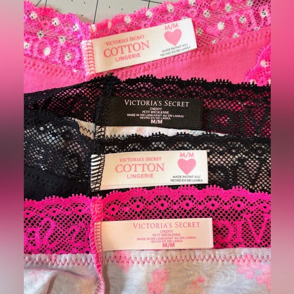 NWOT Victoria Secret Cheeky Hipster Low rise set of 4 Size M - Picture 3 of 10